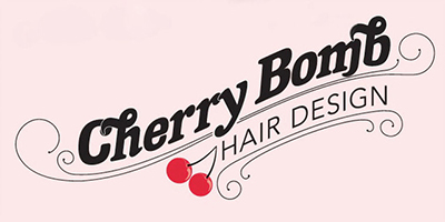 Cherry bomb hair footer logo